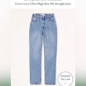 A&F Curve Love 90s Ultra HR Straight